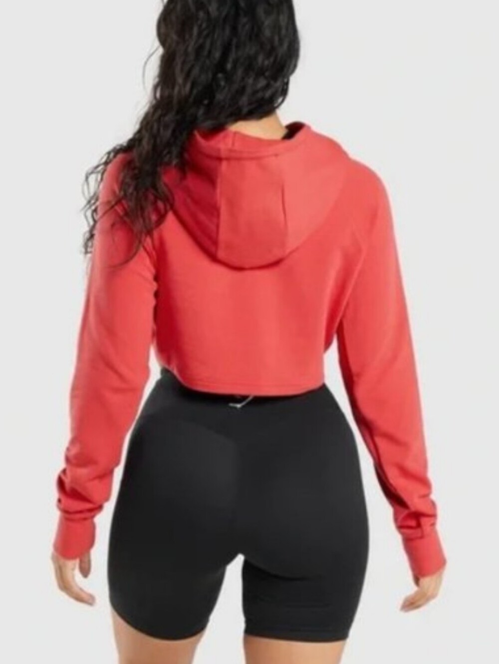 Gymshark Training Cropped Hoodie Women's Drawstring Orange sz S. - Picture 5 of 14
